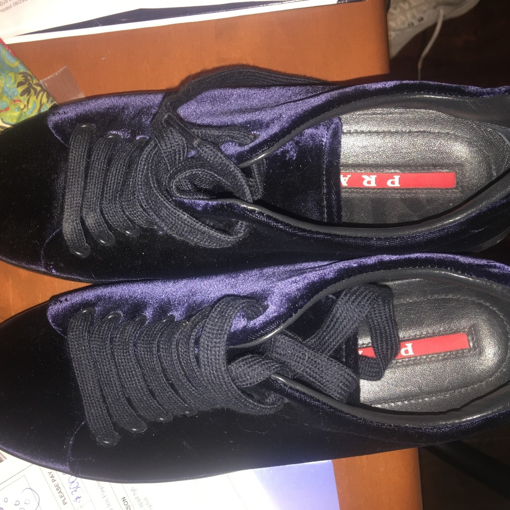 Prada Velvet Sneakers